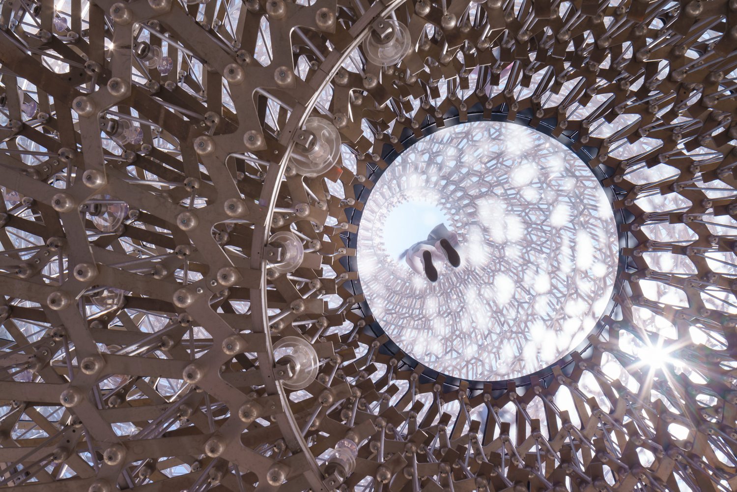 looking up at uk pavilion, milan expo, mark hadden 