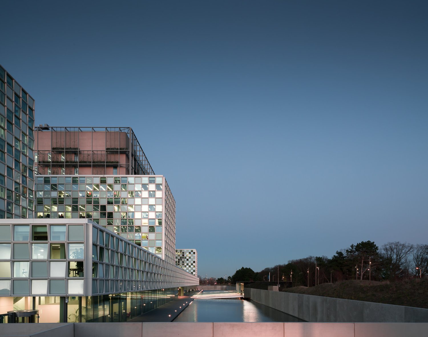 view over the water of the icc den haag by mark hadden